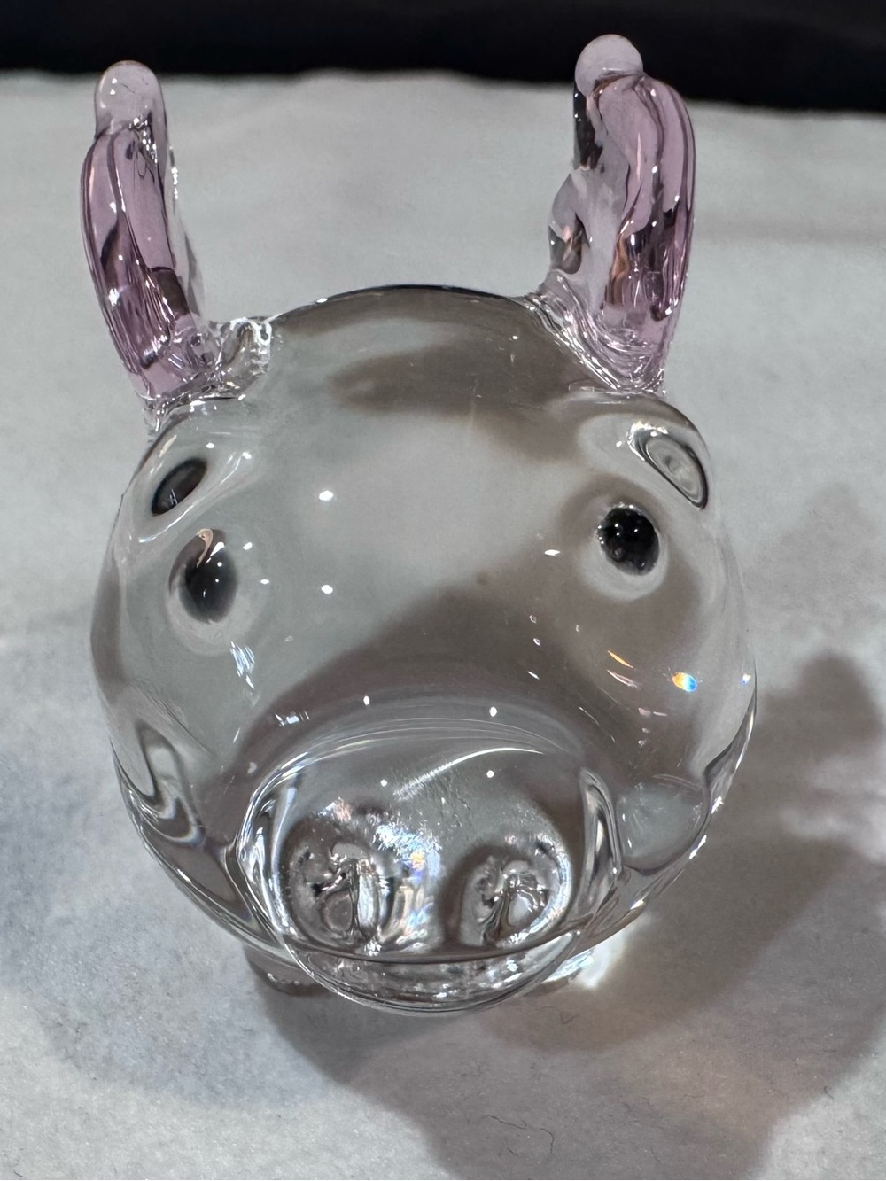 Tiny Glass Flying Pig Figurine - Picture 4 of 7